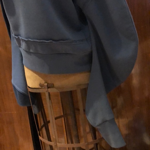 Burberry London Runway Sweatshirt asymmetrical off shoulder rare unique blue - Picture 7 of 14